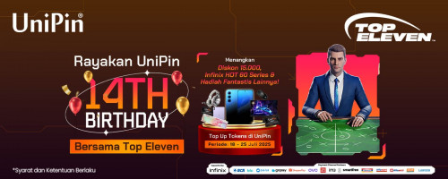 [UniPin 14Birthday] Top Up Tokens di UniPin – Raih Diskon & Bawa Pulang Hadiah Fantastis!
